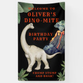Dinosaur Birthday Party Welkom Spandoek (Verticaal)