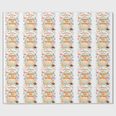 Dinosaur Birthday Party with Giant Dino Egg Cadeaupapier (Vlak)