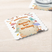 Dinosaur Birthday Party with Giant Dino Egg Kartonnen Onderzetters (Gebogen)