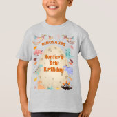 Dinosaur Birthday Party with Giant Dino Egg T-shirt (Voorkant)