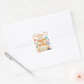 Dinosaur Birthday Party with Giant Dino Egg Vierkante Sticker (Envelop)