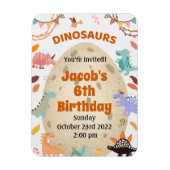 Dinosaur Birthday Party with Large Dino Egg Magneet (Verticaal)