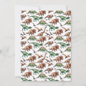 Dinosaur Birthday Patty Invitation Boy Safari Dino Kaart (Achterkant)