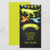 Dinosaur Birthday Personalized Bedankkaart (Voorkant / Achterkant)