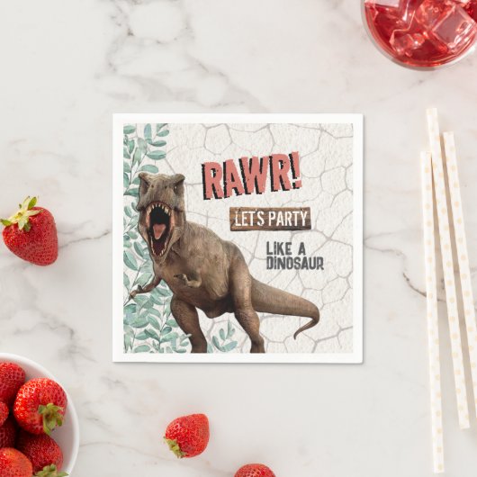 Dinosaur Birthday Servet (Insitu)