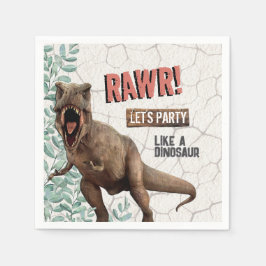 Dinosaur Birthday Servet