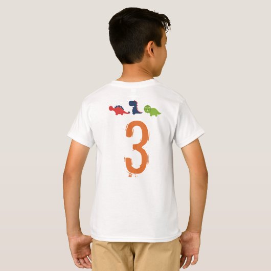 Dinosaur Birthday Shirt (Achterkant volledig)