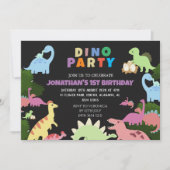 Dinosaur Birthday Simple Cute First Birthday Baby Kaart (Voorkant)