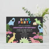 Dinosaur Birthday Simple Cute First Birthday Baby Kaart (Staand voorkant)