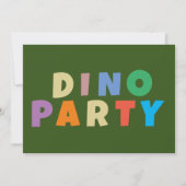 Dinosaur Birthday Simple Cute First Birthday Baby Kaart (Achterkant)