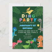Dinosaur Birthday Simple First Birthday Baby Foto Kaart (Voorkant)