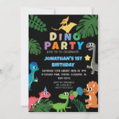 Dinosaur Birthday Simple First Birthday Baby Foto Kaart (Voorkant)