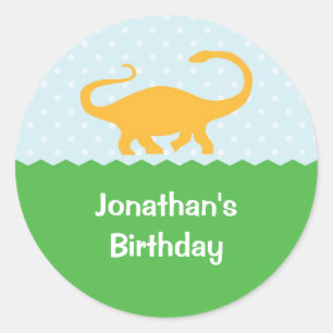Dinosaur Birthday Sticker