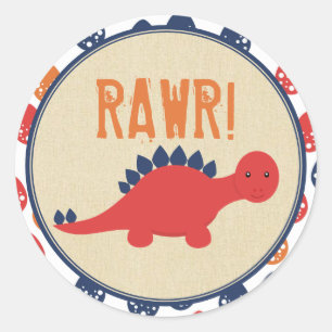Dinosaur Birthday Stickers