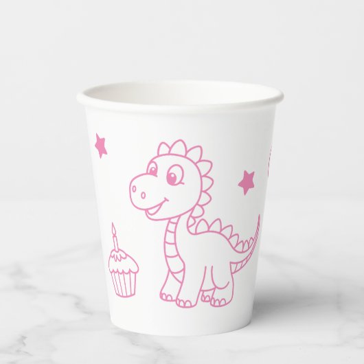 dinosaur birthday supplies papieren bekers (Voorkant)