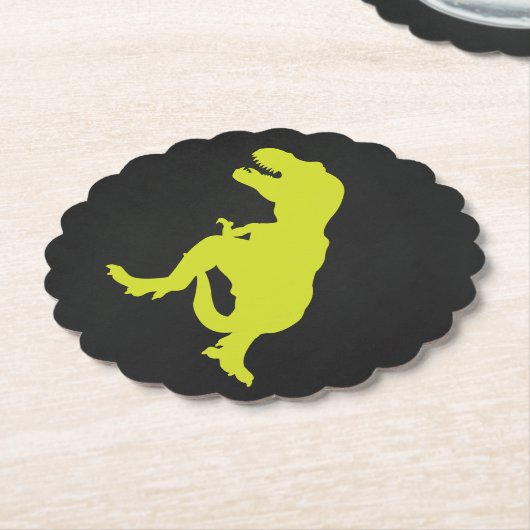 Dinosaur Birthday T rex Kartonnen Onderzetters (Gekanteld)