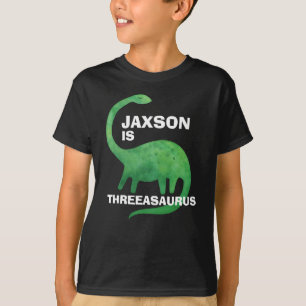 Dinosaur Birthday T-shirt - Any Age - Naam toevoeg