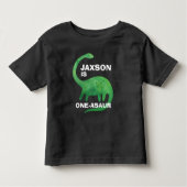 Dinosaur Birthday T-shirt - Any Age - Naam toevoeg (Voorkant)
