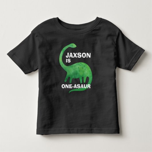 Dinosaur Birthday T-shirt - Any Age - Naam toevoeg (Voorkant)