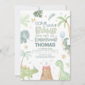 Dinosaur Birthday Uitnodiging (Voorkant)