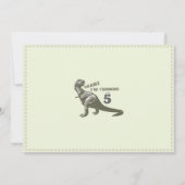 Dinosaur Birthday Uitnodiging (Achterkant)