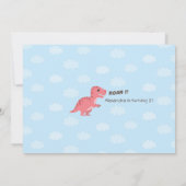 Dinosaur Birthday Uitnodiging (Achterkant)