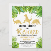 Dinosaur Birthday Uitnodiging (Voorkant)