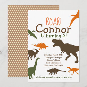 Dinosaur Birthday Uitnodiging