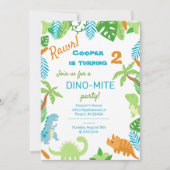 Dinosaur Birthday Uitnodiging (Voorkant)