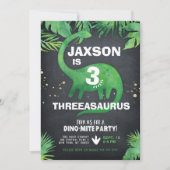 Dinosaur Birthday Uitnodiging (Voorkant)