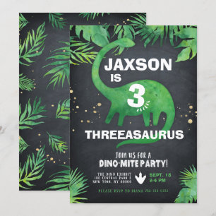Dinosaur Birthday Uitnodiging