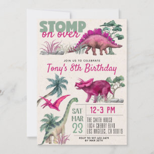 Dinosaur Birthday Uitnodiging