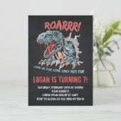 Dinosaur Birthday Uitnodiging (Staand voorkant)