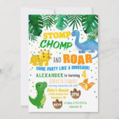 Dinosaur Birthday Uitnodiging (Voorkant)