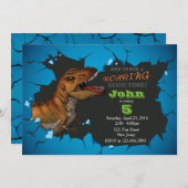 Dinosaur Birthday - uitnodiging (Voorkant / Achterkant)