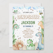 Dinosaur Birthday Uitnodiging (Voorkant)