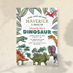 Dinosaur Birthday Uitnodiging
