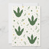 Dinosaur Birthday Uitnodiging (Achterkant)