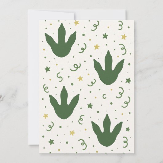 Dinosaur Birthday Uitnodiging (Achterkant)