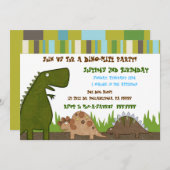 Dinosaur Birthday Uitnodiging (Voorkant / Achterkant)