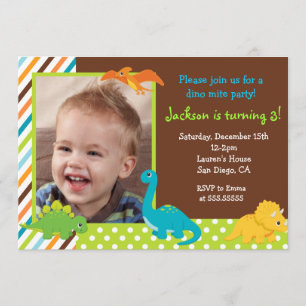 Dinosaur Birthday Uitnodiging
