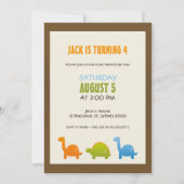 Dinosaur Birthday Uitnodiging (Voorkant)