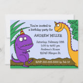 Dinosaur Birthday Uitnodiging (Voorkant)