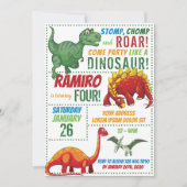 Dinosaur Birthday Uitnodiging (Voorkant)
