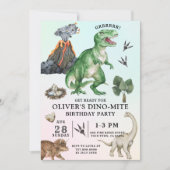 Dinosaur Birthday Uitnodiging (Voorkant)