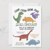 Dinosaur Birthday Uitnodiging (Voorkant)