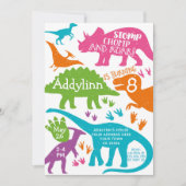 Dinosaur Birthday Uitnodiging (Voorkant)