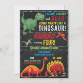 Dinosaur Birthday Uitnodiging (Voorkant)