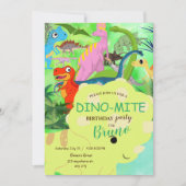Dinosaur Birthday Uitnodiging (Voorkant)