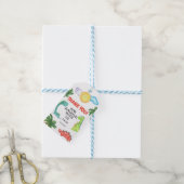 Dinosaur Birthday Uitnodiging Cadeaulabel (Met Touw)